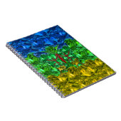 ハートと蝶がアマジ国旗の背景 ノートブック (右側)