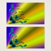 ハートと蝶が虹を描く (正面&裏面)