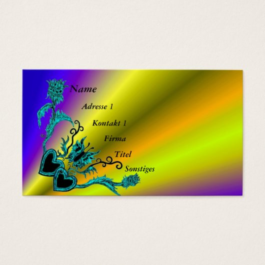 ハートと蝶が虹を描く (正面)