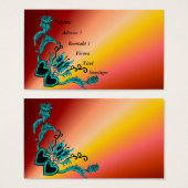 ハートと蝶が虹を描く (正面&裏面)