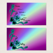 ハートと蝶が虹を描く (正面&裏面)