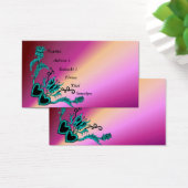 ハートと蝶が虹を描く (デスク)