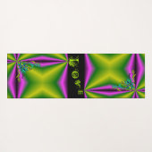 ハートと蝶が虹を描く ヨガマット (裏面(横))