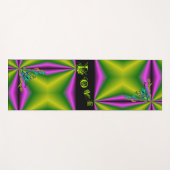 ハートと蝶が虹を描く ヨガマット (正面(横))