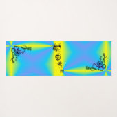 ハートと蝶が虹を描く ヨガマット (裏面(横))