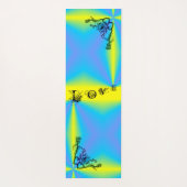 ハートと蝶が虹を描く ヨガマット (裏面)