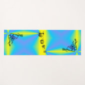 ハートと蝶が虹を描く ヨガマット (正面(横))