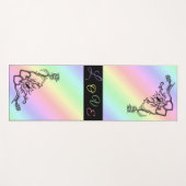 ハートと蝶が虹を描く ヨガマット (正面(横))