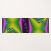 ハートと蝶が虹を描く ヨガマット (裏面(横))