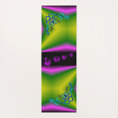 ハートと蝶が虹を描く ヨガマット (裏面)