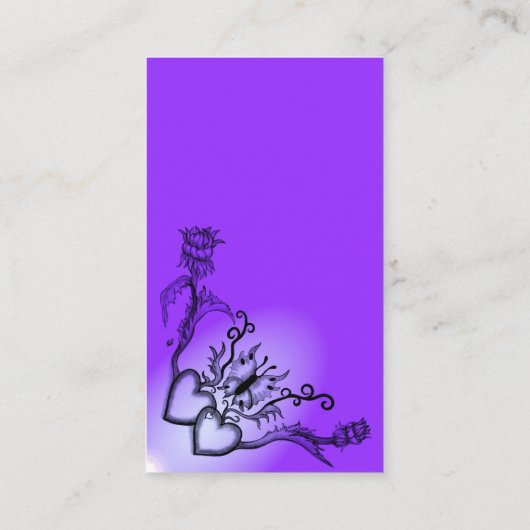 ハートと蝶が虹を描く 名刺 (裏面)