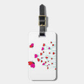 ハートと蝶バレンタインラブ ラゲッジタグ (正面縦)