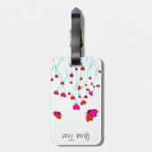 ハートと蝶バレンタインラブ ラゲッジタグ (裏面縦)