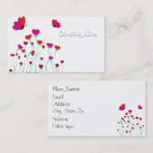 ハートと蝶バレンタインラブ 名刺 (正面/裏面)