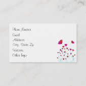 ハートと蝶バレンタインラブ 名刺 (裏面)