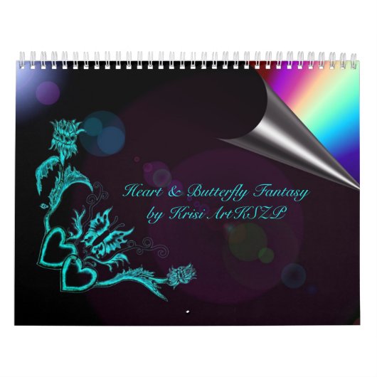 ハートと蝶ファンタジー カレンダー (カバー)