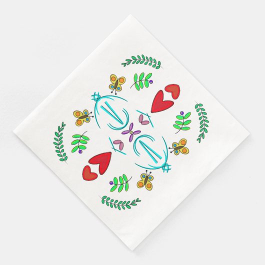 ハートと蝶フォークアート (コーナー)