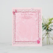 ハートと蝶結婚のレターヘッド紙 レターヘッド (スタンド正面)