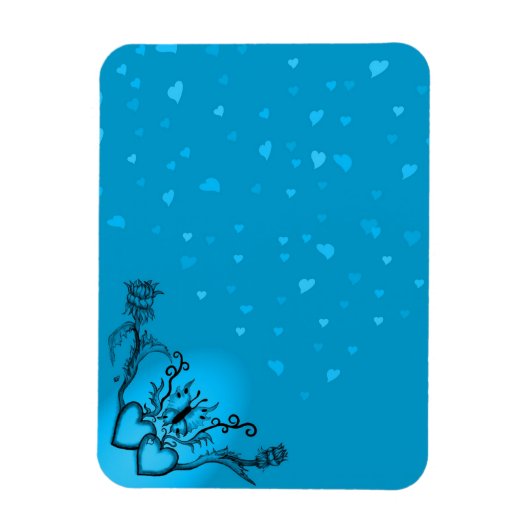 ハートと蝶 マグネット (縦)