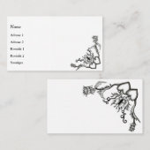 ハートと蝶 名刺 (正面/裏面)