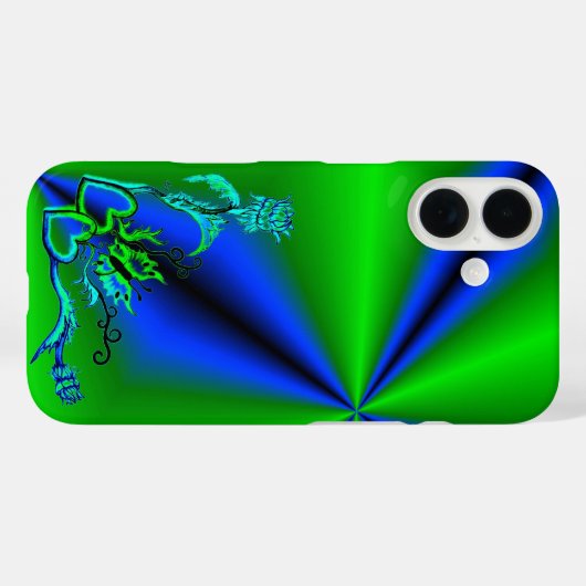 ハートと蝶 Case-Mate iPhoneケース (裏面 (横))