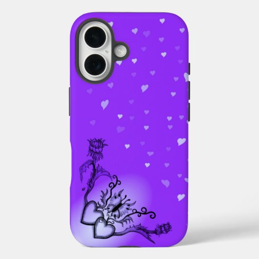 ハートと蝶 Case-Mate iPhoneケース (裏面)