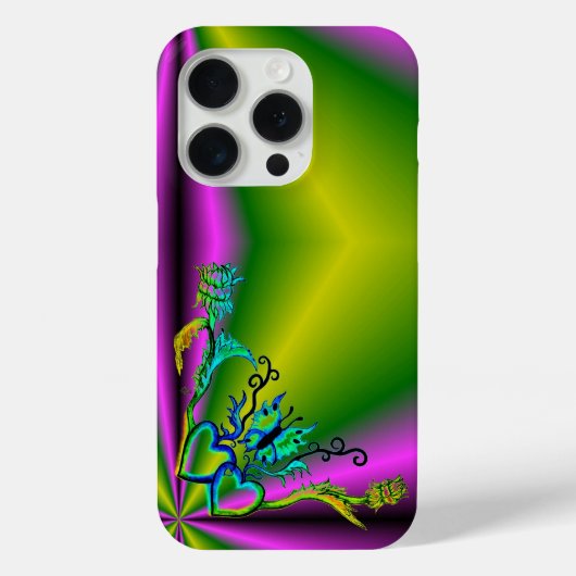 ハートと蝶 Case-Mate iPhoneケース (裏面)
