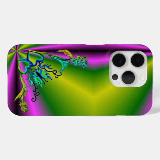ハートと蝶 Case-Mate iPhoneケース (裏面 (横))