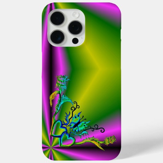 ハートと蝶 Case-Mate iPhoneケース (裏面)