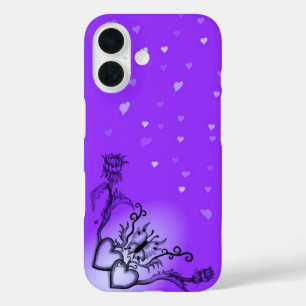 ハートと蝶 iPhone 16ケース