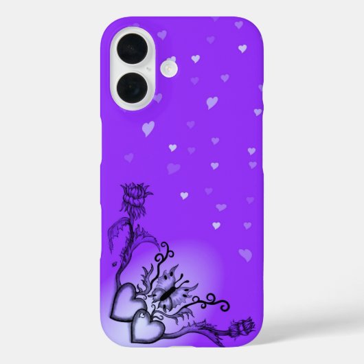 ハートと蝶 Case-Mate iPhoneケース (裏面)