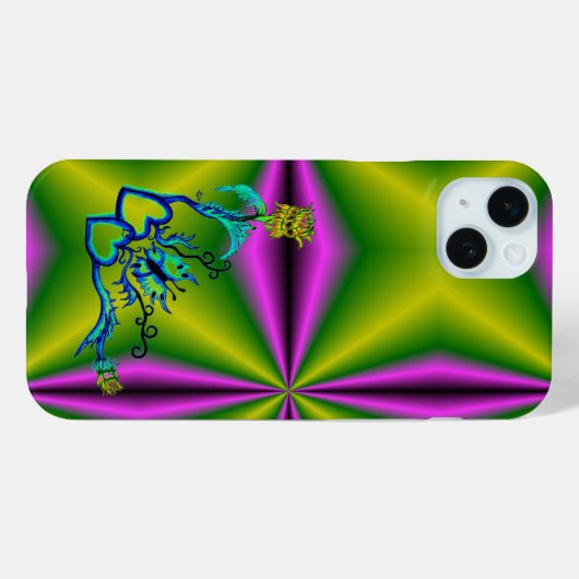 ハートと蝶 Case-Mate iPhoneケース (裏面 (横))