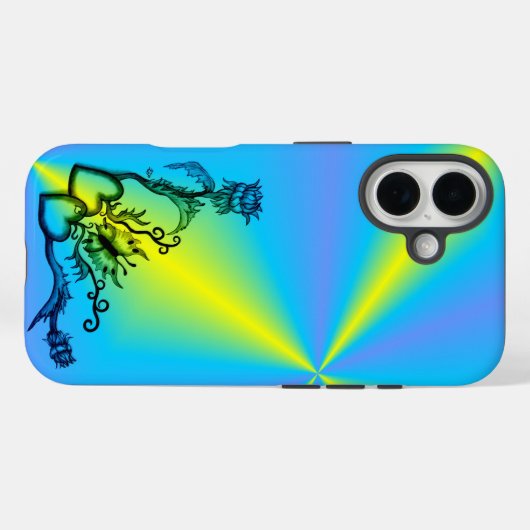 ハートと蝶 Case-Mate iPhoneケース (裏面 (横))