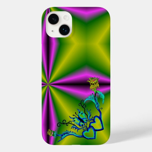 ハートと蝶 Case-Mate iPhoneケース (裏面)