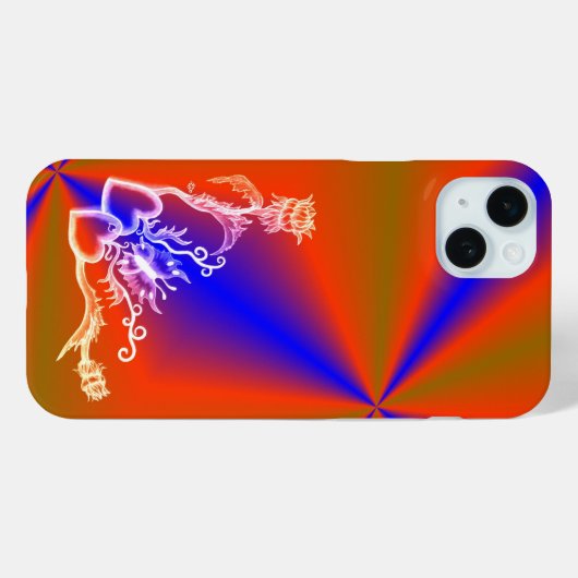 ハートと蝶 Case-Mate iPhoneケース (裏面 (横))