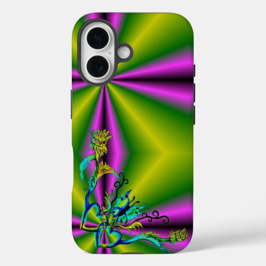 ハートと蝶 Case-Mate iPhoneケース (裏面)