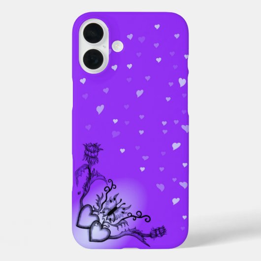 ハートと蝶 Case-Mate iPhoneケース (裏面)