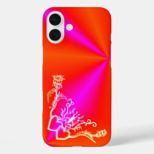 ハートと蝶 iPhone 16 PLUSケース