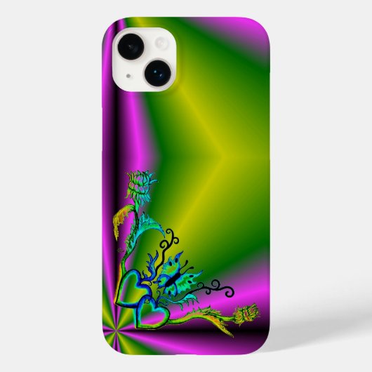 ハートと蝶 Case-Mate iPhoneケース (裏面)