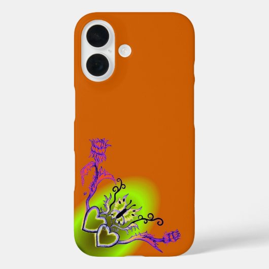 ハートと蝶 Case-Mate iPhoneケース (裏面)