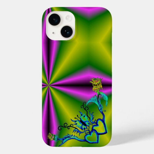 ハートと蝶 Case-Mate iPhoneケース (裏面)