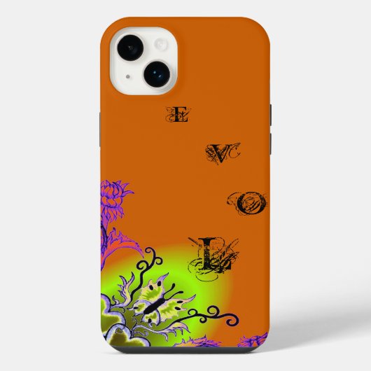ハートと蝶 iPhoneケース (裏面)