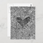 ハートと記号 ポストカード (正面/裏面)