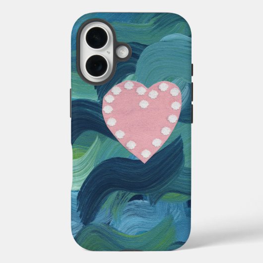 ハートと貝殻と波 Case-Mate iPhoneケース (裏面)