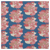 ハートと赤バラの房カスタム布 ファブリック (見本)