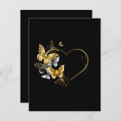 ハートと金蝶 エンクロージャーカード (正面/裏面)
