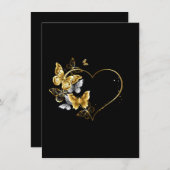 ハートと金蝶 エンクロージャーカード (正面/裏面)