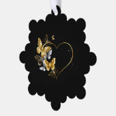 ハートと金蝶 オーナメントカード (左)