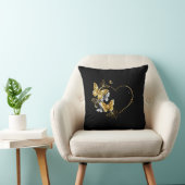 ハートと金蝶 クッション (椅子)