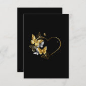 ハートと金蝶 サンキューカード (正面/裏面)